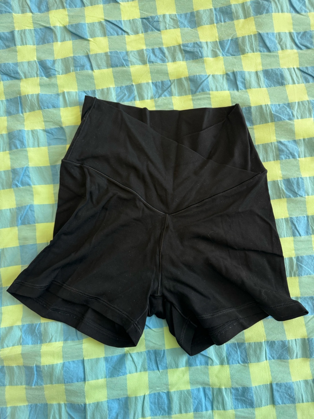 aerie Black High-Rise Athletic Bike Shorts